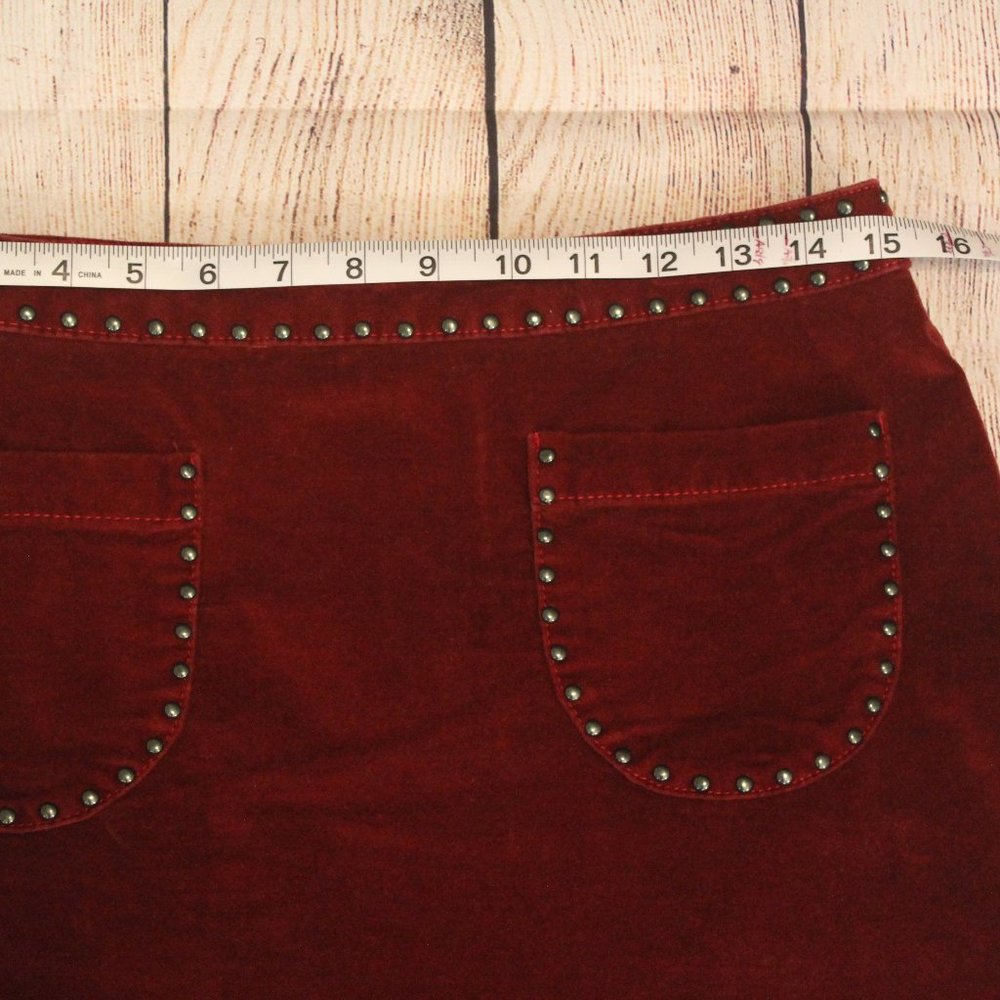 Mossimo Wine Red Velvet Mini - Picture 7 of 13